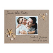 beach theme Save the Date photo postcards