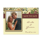 vintage floral Save the Date photo postcards