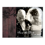 Save the Date Photo Wedding Postcard Barn Board