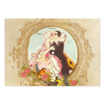 Save the Date Pierrot and Columbine profile cards by pauletteparis Save the Date Pierrot and Columbine profile cards