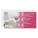 Save The Date Pink Argyle Your Photo photocard