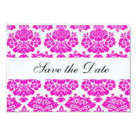 save the date pink damask invitation personalized announcements