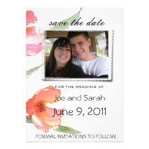 save the date pink floral wedding invitations invitations