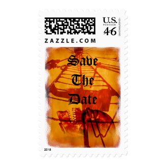Save The Date Pirate Theme Wedding Nautical Theme Postage Stamp