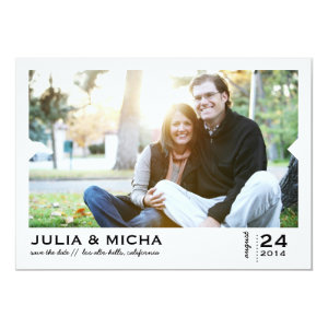 Save the Date Pointed Frame Photo Card Invites