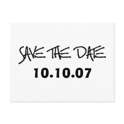 SAVE THE DATE Post Cards by caseyjoxo