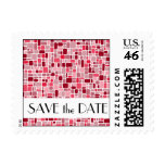 Save The Date Postage Stamp (Red Cobblestone)