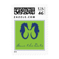 Save the Date Postage with Seahorses