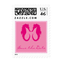 Save the Date Postage with Seahorses