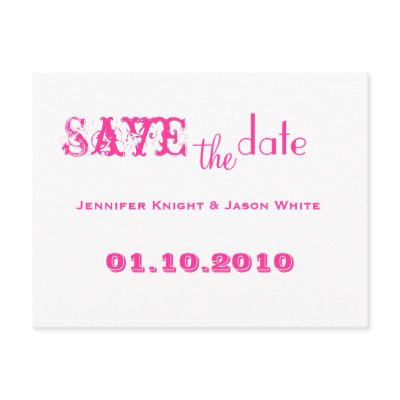Save the date post card