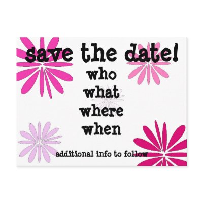 save the date postcard