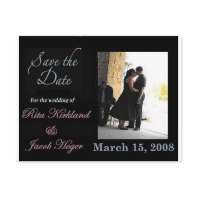 Save the date postcard