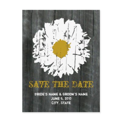 Save The Date Postcard - Barnwood Daisy
