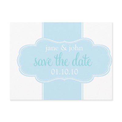 Save the Date Postcard Blue