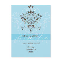 SAVE THE DATE POSTCARD :: chandelier