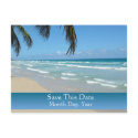 Save the Date Postcard for Beach Wedding