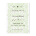 Save The Date Postcard-Vintage Blossom Green