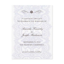 Save The Date Postcard-Vintage Blossom Lavender by twoheartsshoppe Save The Date Postcard-Vintage Blossom Lavender