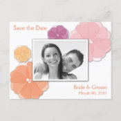Save the Date postcards watercolor flowers