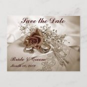 wedding flowers Save the Date postcards