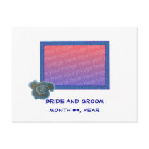 Save the date postcards, blue rose, add photo card by Cherylsart Save the date postcards, blue rose, add photo card