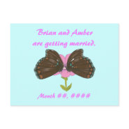 Save the date postcards, Butterflies postcard