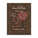 Save the Date postcards chocolate fudge on maple
