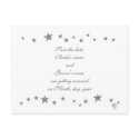 Save the date postcards, silver stars border postcard