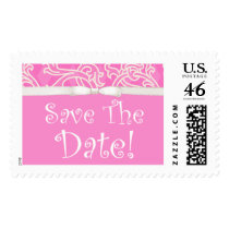 Save The Date Pretty Pink Custom Postage
