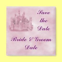 Save the Date Princess Wedding Magnets magnets
