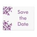 Save the date purple! postcards