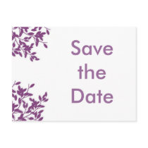 Save the date purple! postcards