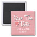 save the date red magnet magnet
