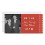 Save the Date red pattern photo cards