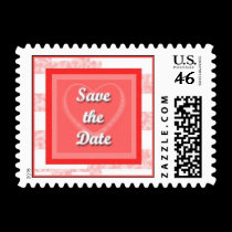 Save the Date Red postage