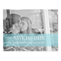 save the date | red & tiffany blue postcards