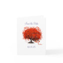 Save the Date Red Tree Wedding Card by samack Save the Date Red Tree Wedding Card