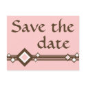 save the date : retro diamonds : postcards by occasionINVASION save the date : retro diamonds : postcards