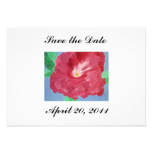Save the Date Rose Painting Announcements