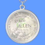 Save The Date Round Necklace Template necklaces