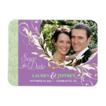 Save the Date - Sage & Lavender Photo Magnets magnets