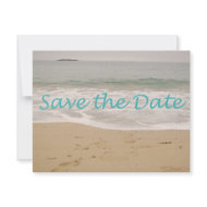 Save the Date Sand Beach Image invitation