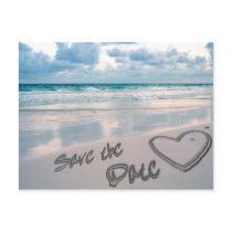 Save the Date Sand Heart postcards