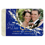 Save the Date - Sapphire Blue & Sage Photo Magnets