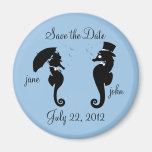 Save the Date Seahorses Wedding Magnet