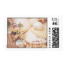 Save the Date Seashell Postage