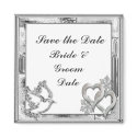 Save the Date Silver Winter Wedding Magnets by kjsweddingshop Save the Date Silver Winter Wedding Magnets