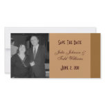Save the Date simple brown Photo Card