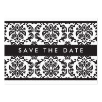 SAVE THE DATE :: small card :: damask - black Business Card Template