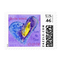 Save the Date Small Postage Heart postage